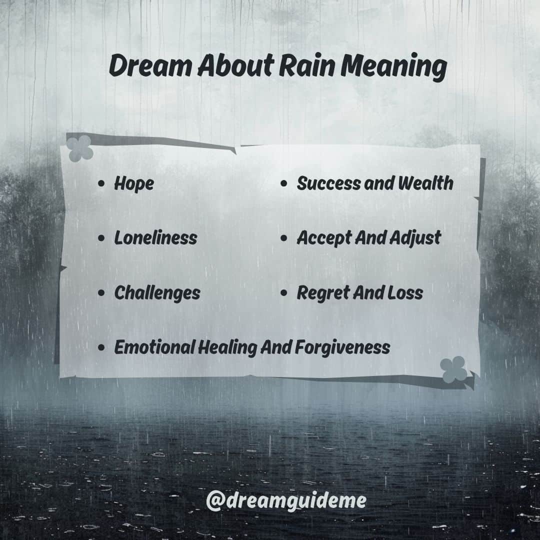 Dream About Rain Meaning